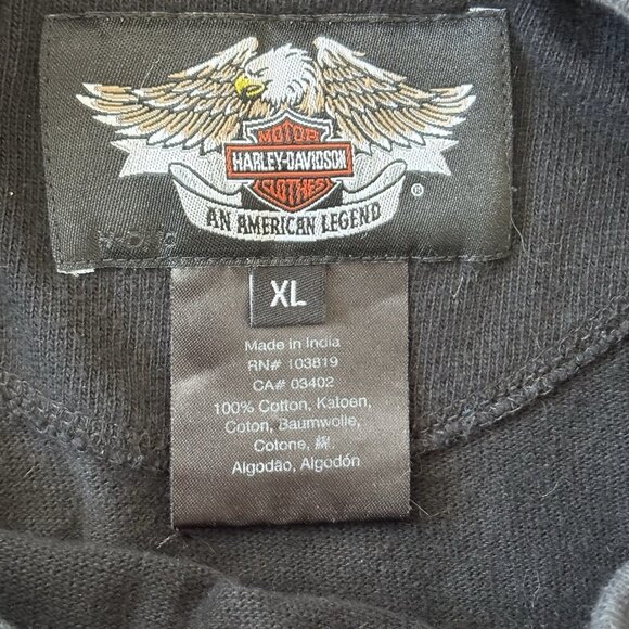 Vtg Harley Davidson Mens Sweater XL Black Prestige Embroidered Double Sided HD - Picture 11 of 16
